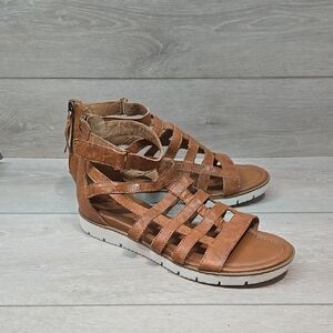 Sofft Women's Ankle Strappy Leather Gladiator Sandals Platform Shoes Sz 10M